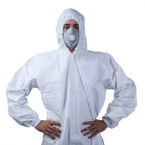 Microporous Coverall Combined With SMS Back Panel