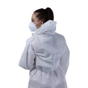 White Polypropylene Disposable Coverall
