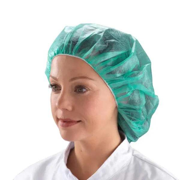 green Disposable Bouffant Cap(5)