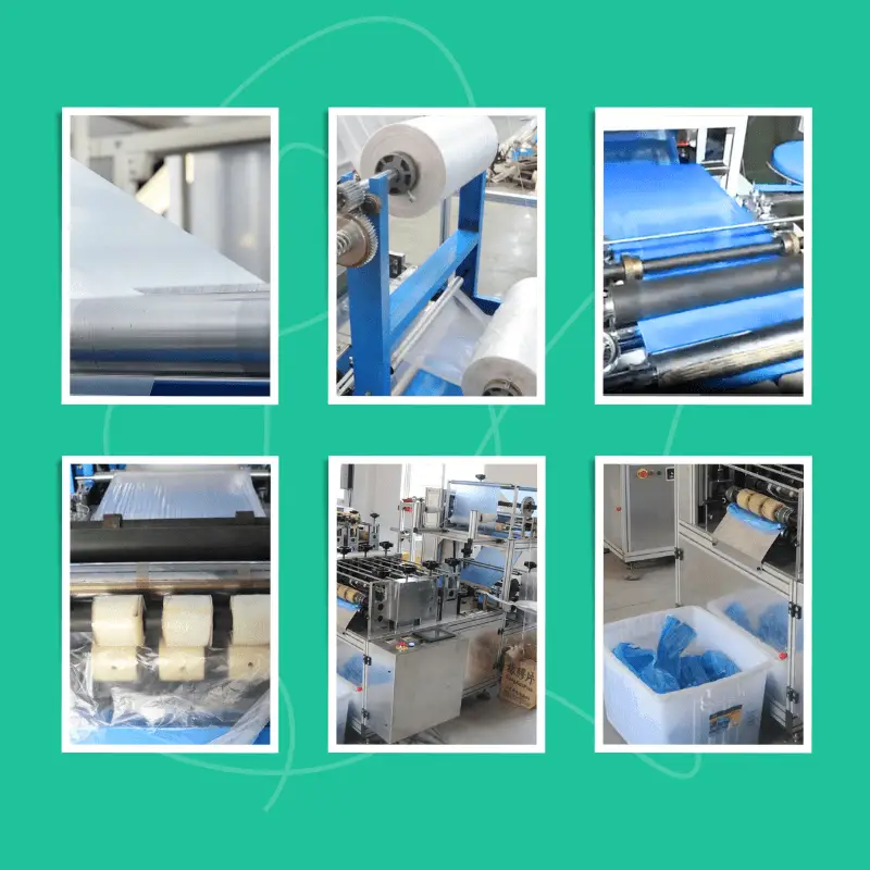 Disposable sleeves production line