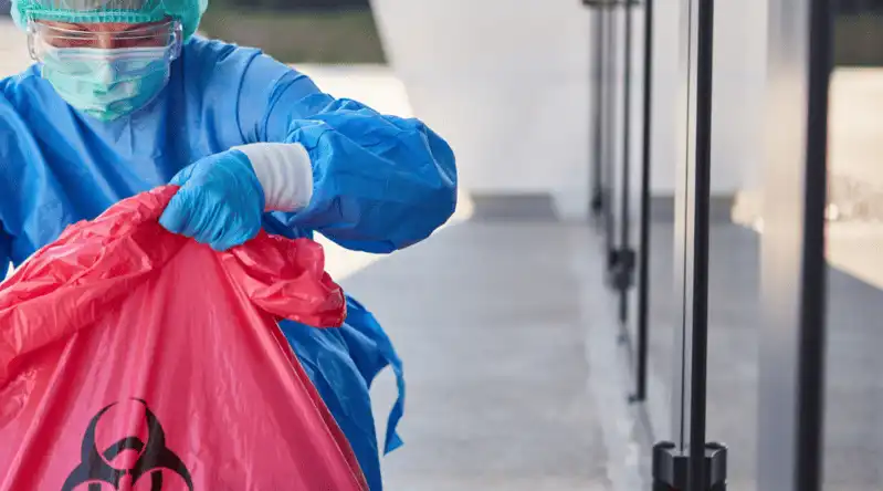 Where Should A Disposable Gown Be Placed After Use