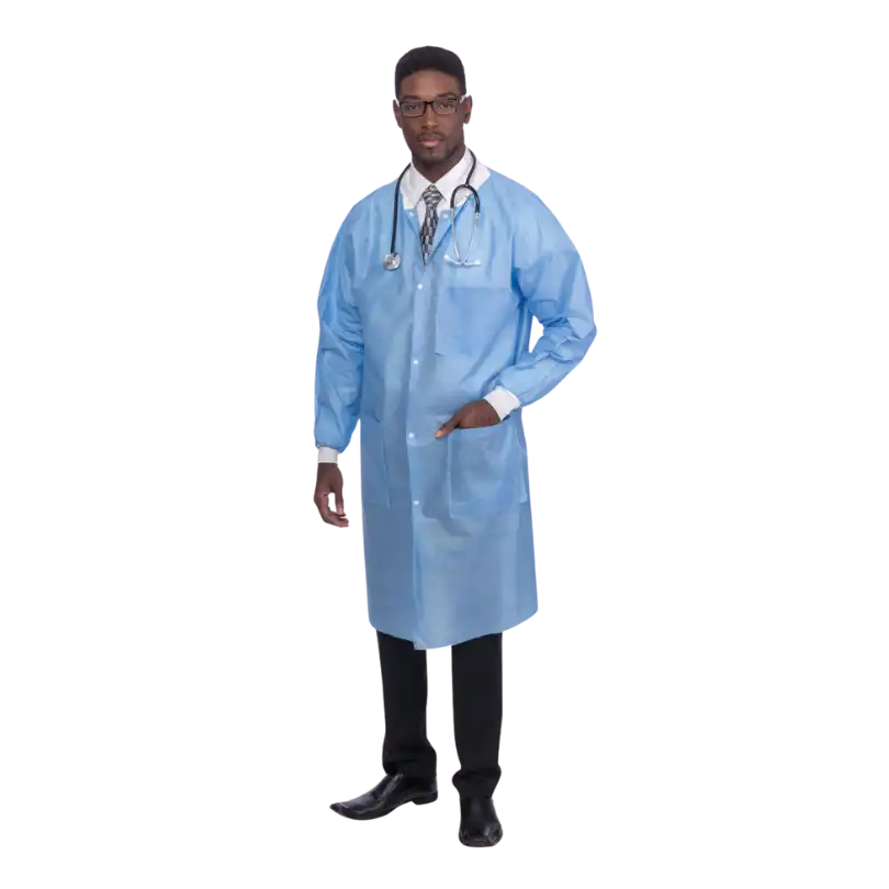 Knee Length Disposable Lab Coats In Bulk