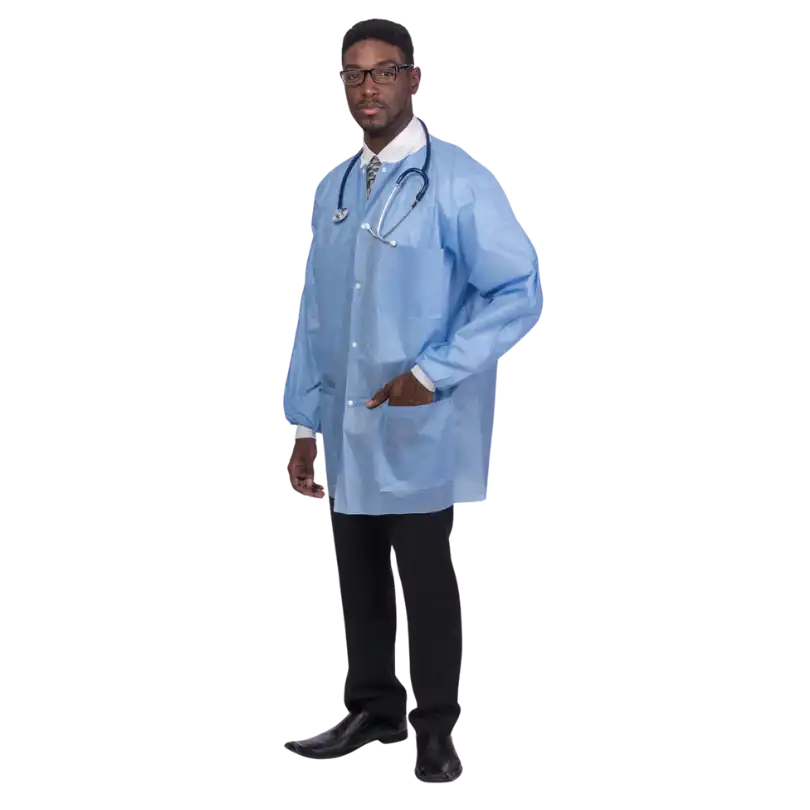 Hip Length Disposable Lab Coats In Bulk