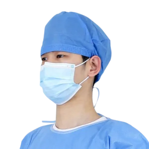 Disposable surgical cap with elastic