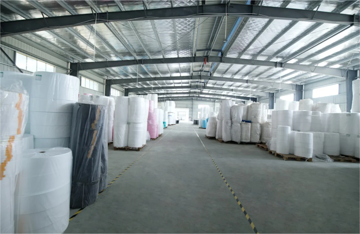 Proper storage of nonwoven fabric rolls in a clean and dry warehouse