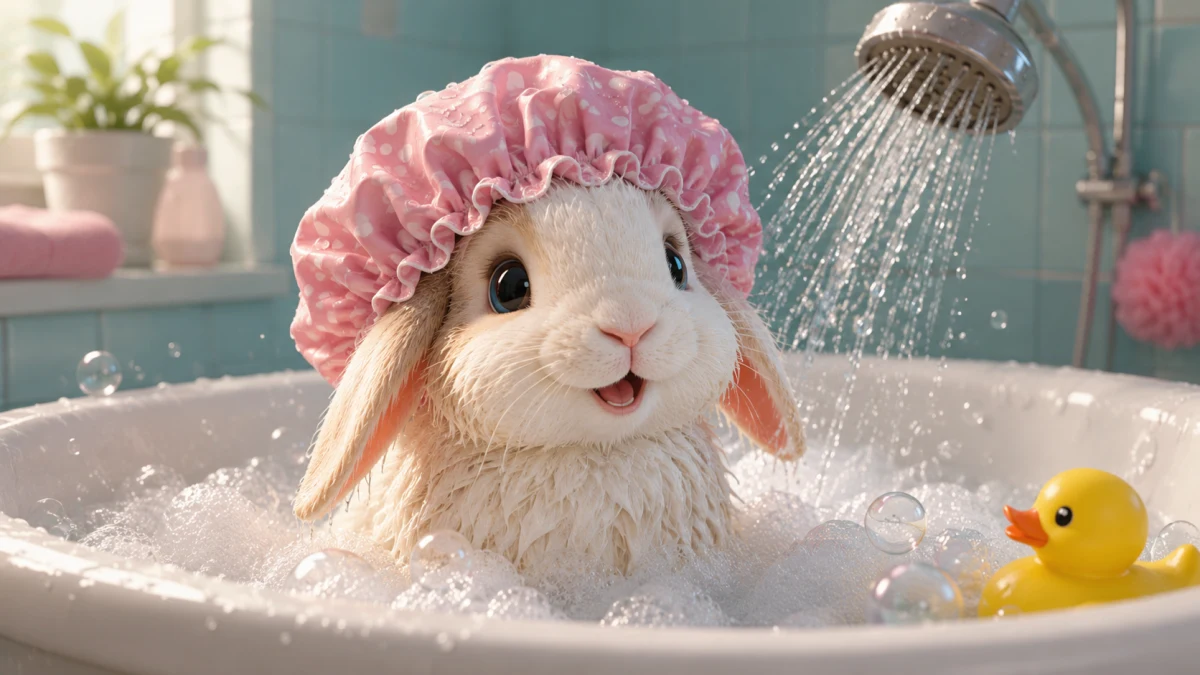 Why Did The Rabbit Wear A Shower Cap