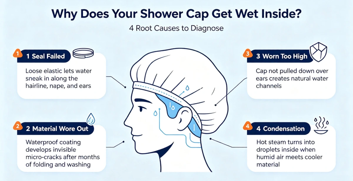 Why Does Your Shower Cap Get Wet Inside