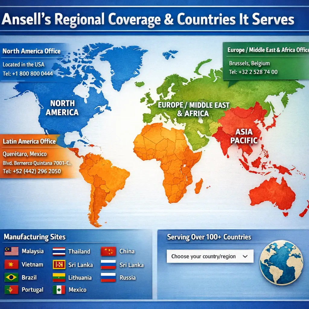 Ansell's Regional Coverage and Which Countries It Serves