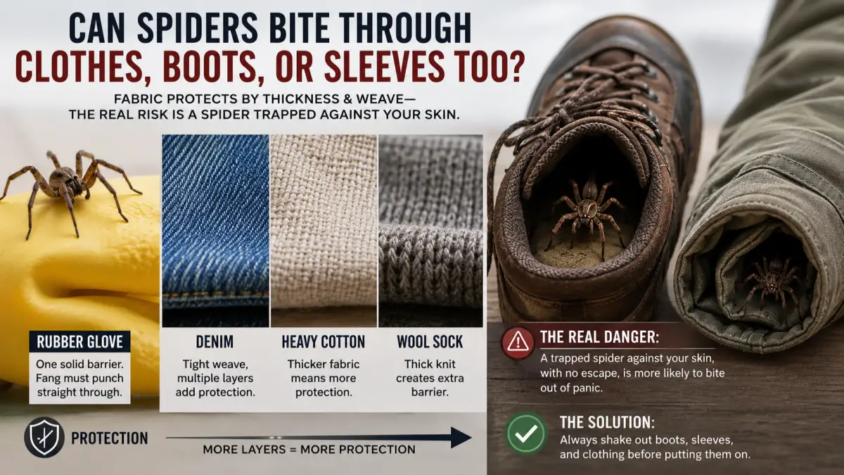Can Spiders Bite Through Clothes