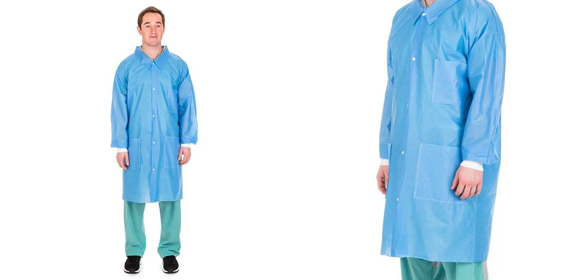 Water-resistant disposable lab coat
