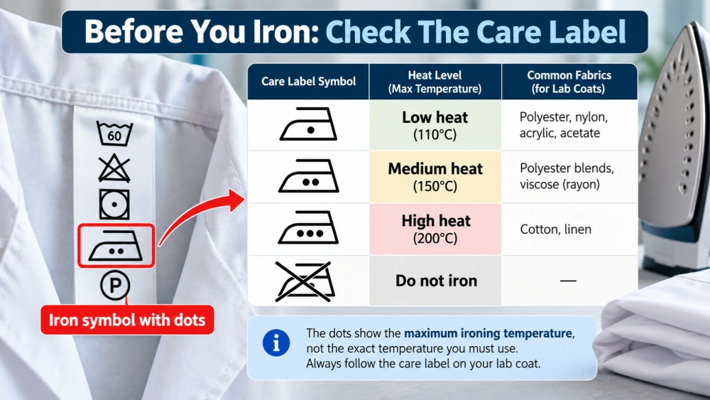 Check the Care Label of Lab Coats