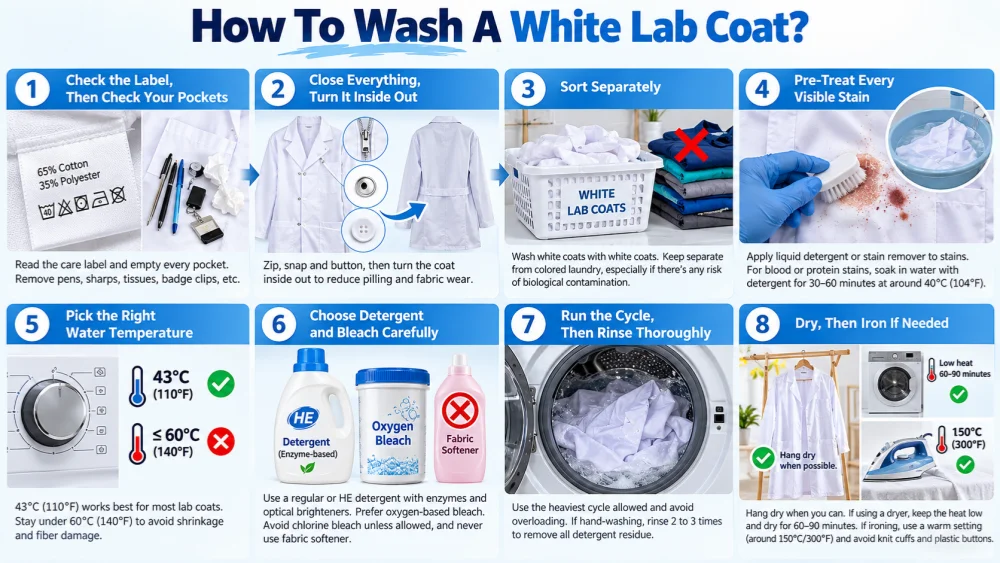 How To Wash A White Lab Coat