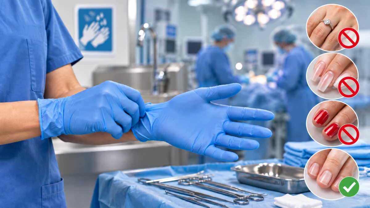 Wearing Rings or Nails With Gloves in Healthcare & Surgical Settings