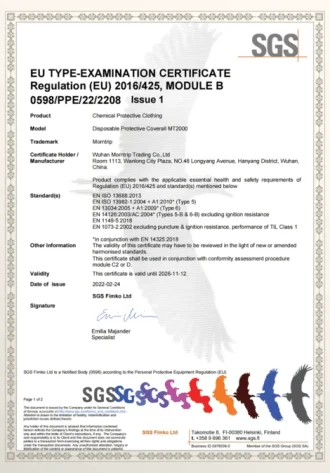 CE - Type 5 6 Coverall